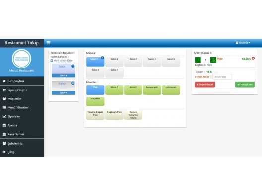 Restoran Sipariş Takip Yazılımı